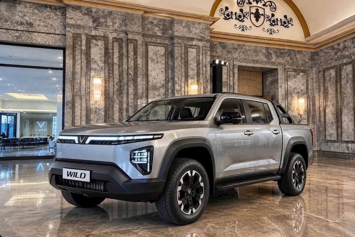 Kích thước xe VF WILD lần lượt là 5.376 x 2.069 x 1.873 mm.